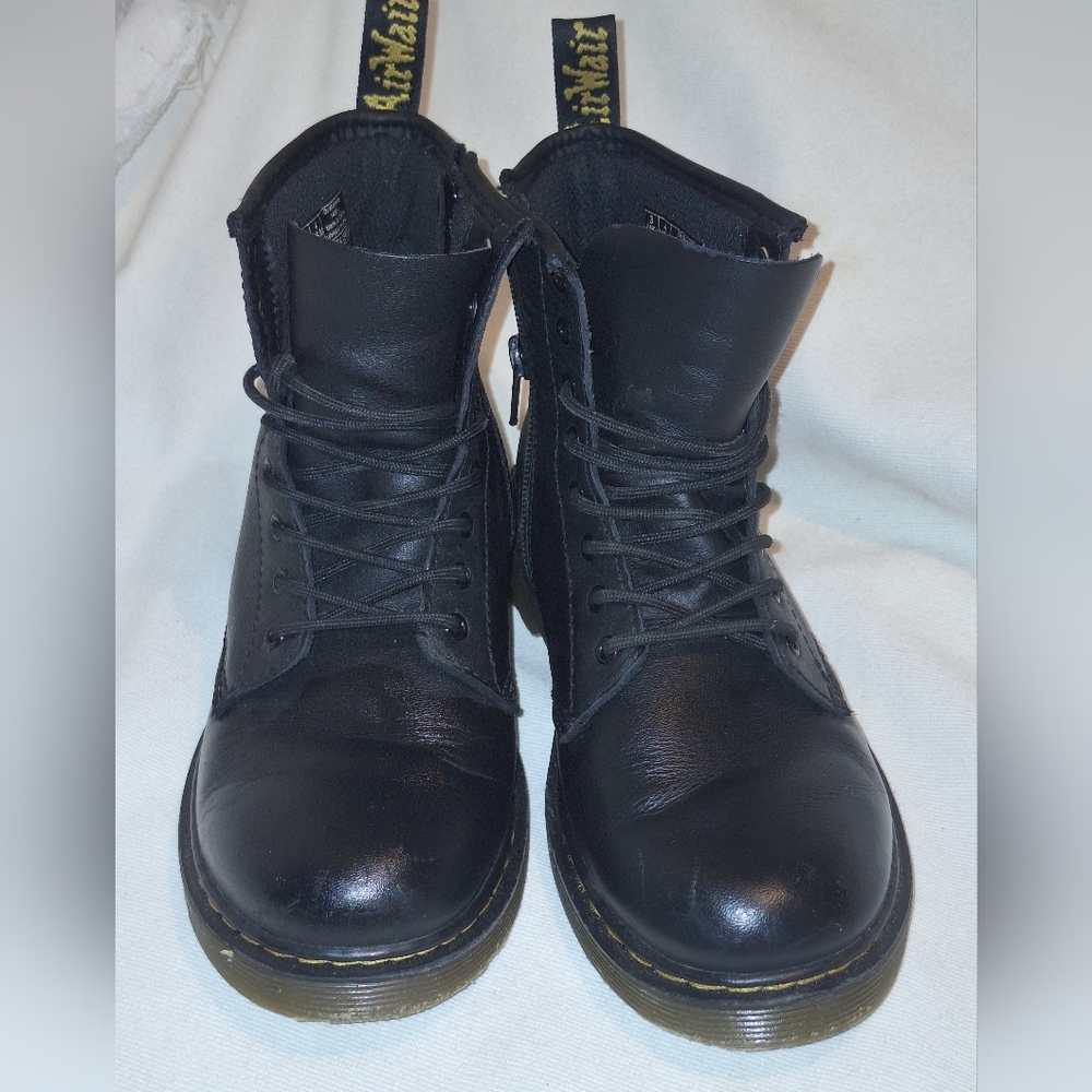 Dr. Martens Black Leather Combat Boots